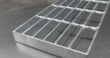 Galvanized mild steel trench covers steel checker plate with grating